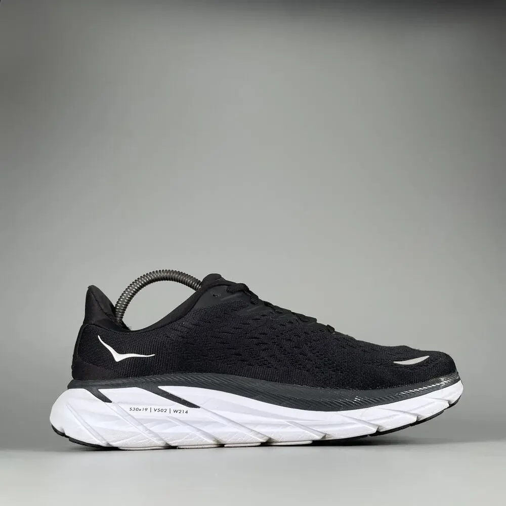 Hoka One One Clifton 8 Women's 9 D Wide Black Running Sneakers Athletic Shoe GUC